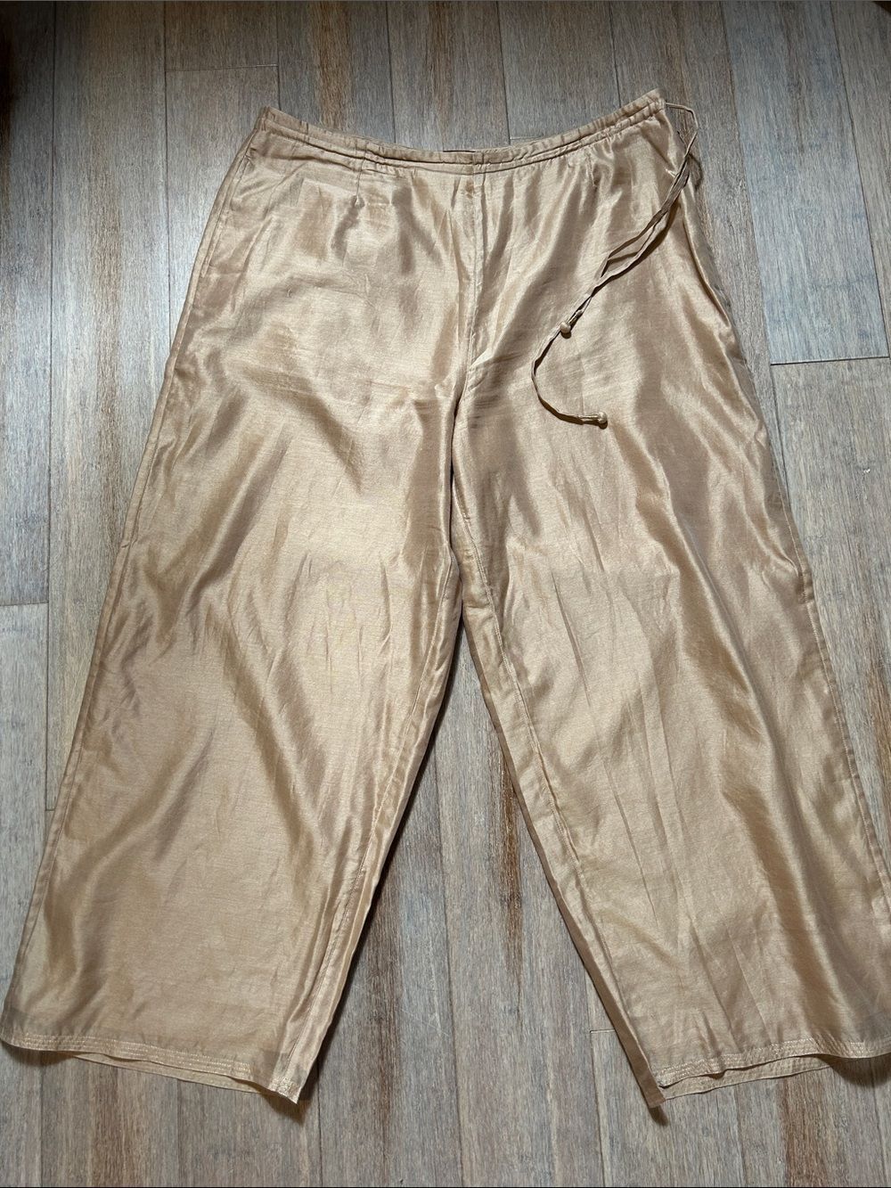 Fabindia cotton silk blend relaxed airy pants size XL